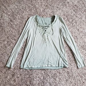 Lace long sleeve shirt